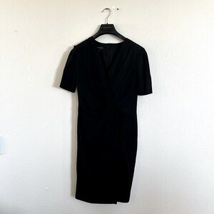 Escada sz 36 Pleated Black Cocktail Dress